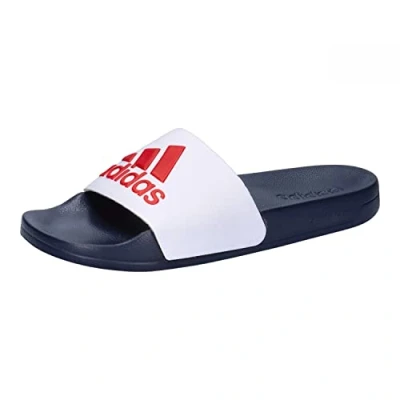 Obrázek adidas Unisex Adilette Shower RUKEN, Cloud White/Scarlet/Victory Blue, 36 2/3 EU, White Scarlet Victory Blue