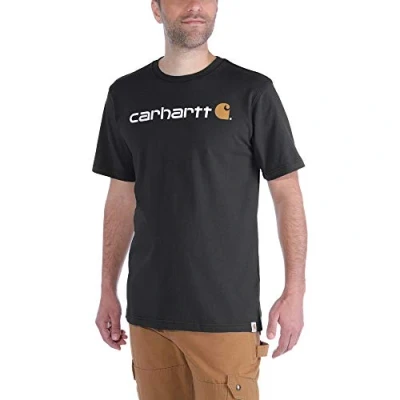 Obrázek Carhartt Pánské volné, těžké, tričko s logem krátkým rukávem, černá