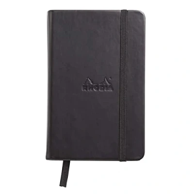 Obrázek Rhodia 118569C Web Notebook (slonová kost, 90 g, DIN A6, 10,5 x 14,8 cm, linkovaný, dot grid) 1 kus černý