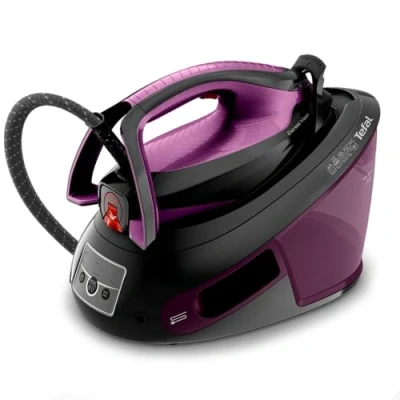 Obrázek Tefal SV8152 EXPRESS VISION, LED Beleuchtung, leistungsstarker 6,9 Bar Druck, Dampfstoß: 480g/Min., Smart Temp Technologie, abnehmbarer Kalk Kollektor, Eco Modus, 1,8 L Wassertank, Lila