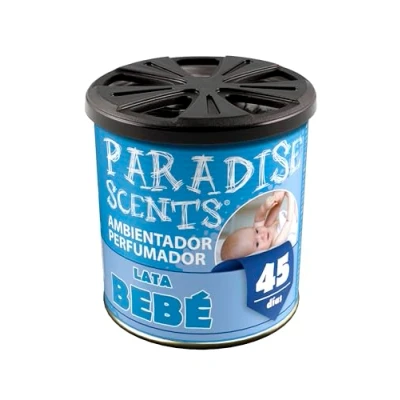 Obrázek Paradise Scents Parfümierter Gel Lufterfrischer in 100g Dose. Baby Duft. Angenehmer und lang anhaltender Perfekt für Auto, Haus oder Büro.
