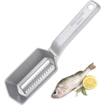 Obrázek Westmark Šupper na ryby se záchytnou miskou, hliník, speciální povrchová úprava vhodná pro potraviny, nerezová ocel, 21 x 5,9 5,3 cm, Scalex, stříbrná, 65002260