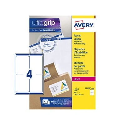 Obrázek AVERY L7169 100 Box Listy Etikety Laser