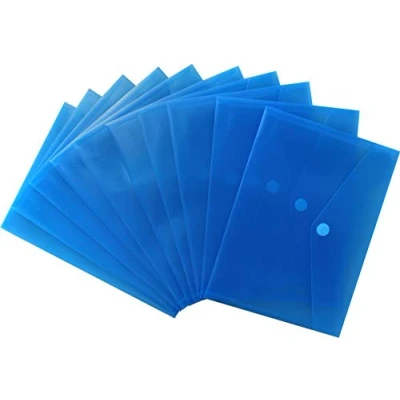 Obrázek EXXO by HFP 90426 Kapsa na dokumenty se suchým zipem A5 šířku, 10 kusů, provedení: PP plast, 250 x 180 mm, průhledná modrá
