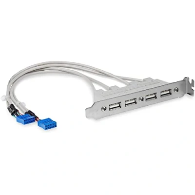 Obrázek Startech USBPLATE4 Slotblech adaptér (4 Port, USB 2.0 Typ A zdířka)