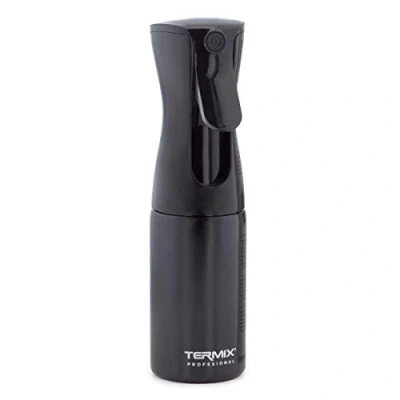 Obrázek Termix Friseursprühflasche. Sprühflasche mit Nebeleffekt, der die richtige Produktmenge ausstößt. Farbe: Schwarz, Botella Spray Pulverizadora Negra 200 ml