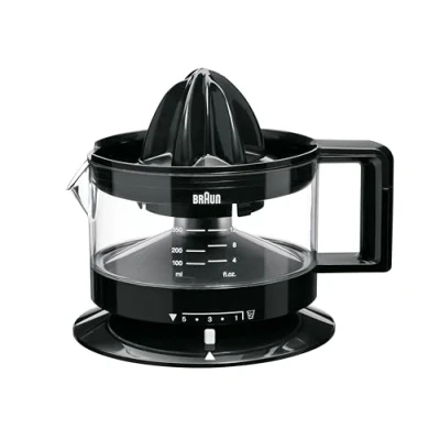 Obrázek Braun CJ3000 BK Zitruspresse mit Schale präzisionskalibrierung 350 ml, Anzahl Fruchtfleisch dimmbar, automatische Start/Stop, schwarz