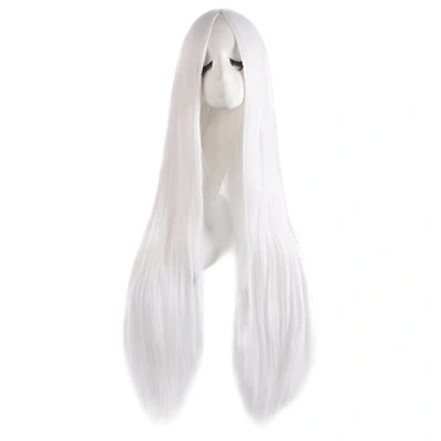 Obrázek MapofBeauty 40&quot; vyřezávaná dlouhá kudrnatá Cosplay paruka anime kostým party (bílá)