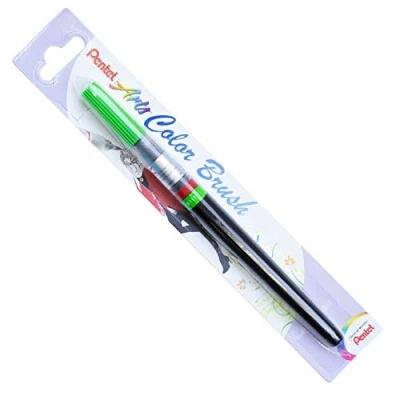 Obrázek Pentel XGFL 111X Colour Brush, jedinečný štětec naplněný akvarelovým inkoustem, světle zelený, 1 kus, 17,5 x 1,3 cm