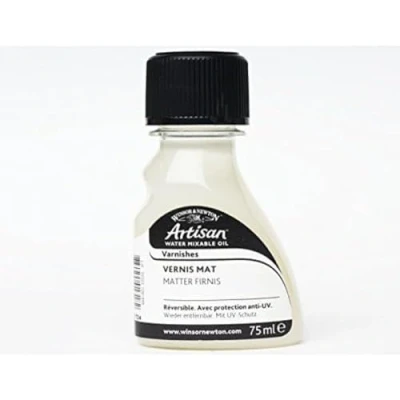 Obrázek Winsor &amp; Newton 2621724 Artisan olej lak na olejové barvy s vodou mísitelnými barvami matný lak, láhev 75 ml
