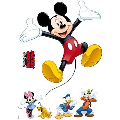 Obrázek Komar Disney dekorační nálepka Mickey AND FRIENDS 50 x 70 cm Tetování na stěnu, zeď, obrázek myš, Minnie dětský pokoj 14017h