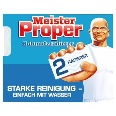 Obrázek Meister Proper Guma na nečistoty originální, mazací houba pro zářivé povrchy, balení 2 ks