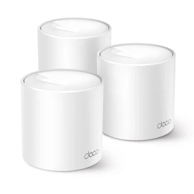 Obrázek TP Link Deco X1500 Mesh WLAN Set (3 Pack), 𝐖𝐢 𝐅𝐢 𝟔 AX1500 Dual Band Router &amp; Repeater, 2X Gigabit Ports für Jede Einheit, Häuser mit 4 5 Schlafzimmern, Umfassender Jugendschutz, WPA3