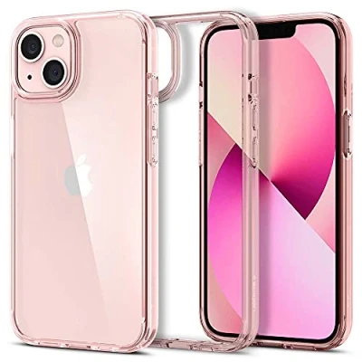 Obrázek Spigen pro iPhone 13 ultra hybridní pouzdro [Anti Yellowing] Case na mobil ochranné Cover transparentní průhledné tenké Slim Rose Crystal