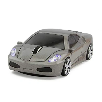 Obrázek ECOiNVA Kabellos Auto Maus, Sportwagen Maus für Laptop PC Computer (Grau)