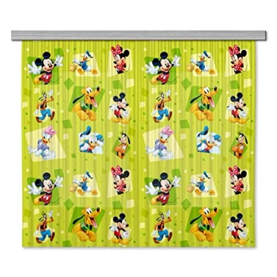 Obrázek AG Design Disney Mickey Mouse polyesterové závěsy do dětského pokoje 180 x 160 cm záclony 2 díly FCSXL 4365