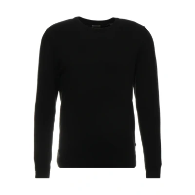 Obrázek JACK &amp; JONES Male pletený pulovr jednobarevný svetr s kulatým výstřihem, černá