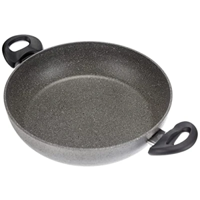 Obrázek BALLARINI Cortina Granitová pánev se 2 rukojeťmi, materiál: kovový kámen, šedě tečkovaná, 28 cm