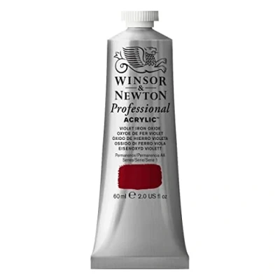 Obrázek Winsor &amp; Newton 2320691 profesionální akrylová barva v umělecké kvalitě, vysoká brilantnost barev a krycí síla, archivní kvalita, 60 ml tuba oxid železitý fialový