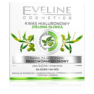 Obrázek Eveline Cosmetics Feuchtigkeitsspendende Anti Falten Creme Tag/Nacht mit Hyaluronsäure &amp; Grüner Olive 50ml
