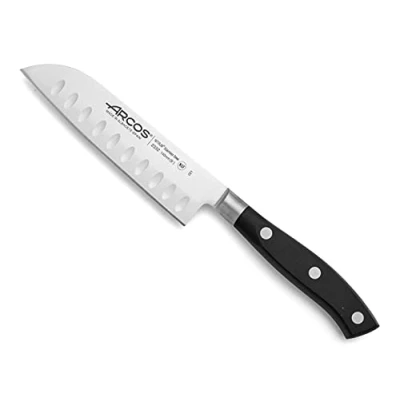 Obrázek Arcos Serie Riviera Santoku Messer Asiatischer Art Klinge aus Nitrum geschmiedetem Edelstahl 140 mm (5.11 inches) HandGriff Polyoxymethylen (POM) Farbe Schwarz