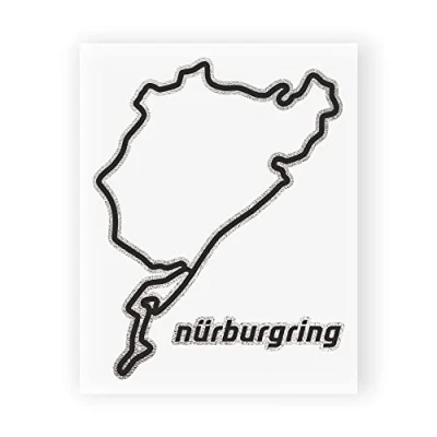 Obrázek 4R Quattroerre.it 6329 Super geformter Aufkleber Nurburgring, 10 x 12 cm