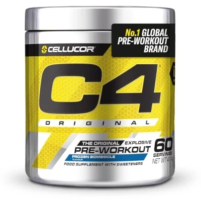 Obrázek C4 Original Pre Workout Booster nápojový prášek pro Energy Drink 150 mg kofeinu + beta alanin monohydrát kreatin (třešňový citrus, 60 porcí)
