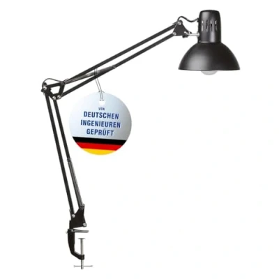 Obrázek Maul LED lampa na psací stůl MAULstudy nastavitelná s kloubovým ramenem pro kancelář, pracovnu a elegantní kancelářská z kovu včetně světelného zdroje černá