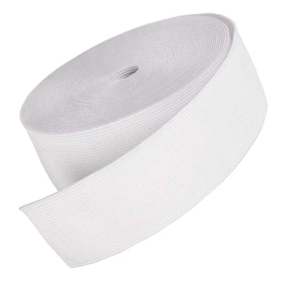 Obrázek Flache Gummibänder Stretchband zum Nähen von Gummibändern Taillenbänder, Nähen, Perückenherstellung 6 Meter (Weiß, 50mm)