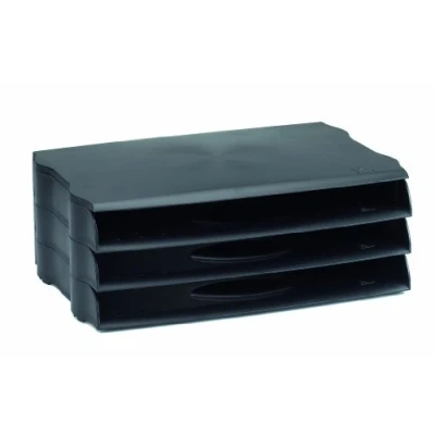 Obrázek Avery DR80 0BLK DTR přihrádka na dopisy (stohovatelná, B 243 x T 45 H 362 mm) 3 kusy Černá