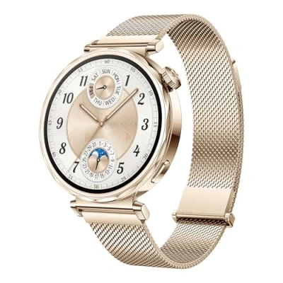 Obrázek HUAWEI Watch GT 5 41 mm Smartwatch, Kunstvolles Design, Erweiterte Lauf und Fahrradfunktionen, Gesundheitsmonitoring, Bis zu 7 Tage Akkulaufzeit, Kompatibel mit iOS &amp; Android, Gold