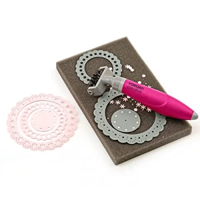 Obrázek Vaessen Creative 3609 025 Stanzbürste und Schaumstoff Pad, Plastik, Schwarz, Einheitsgröße