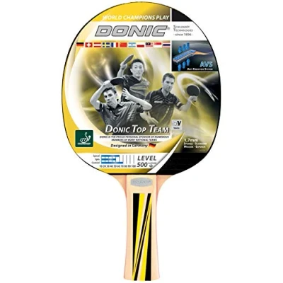 Obrázek Donic Schildkröt pálka na stolní tenis Top Team 500, AV rukojeť, 1,7 mm houba, 1 hvězda ITTF Belag, 725051
