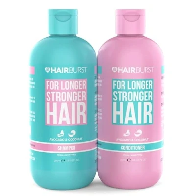 Obrázek HAIR BURST Shampoo und Conditioner Set für Längeres Stärkeres Haar mit Natürliche Wirkstoffe Haarwachstum beschleunigen Haarausfall vermeiden Ohne SLS Parabene (2 x 350ml)