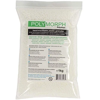 Obrázek Polyshape Polymorph tvárné plastové granuláty pro vlastní výrobu, zubní protézy, speciální efekty sáček 1 kg