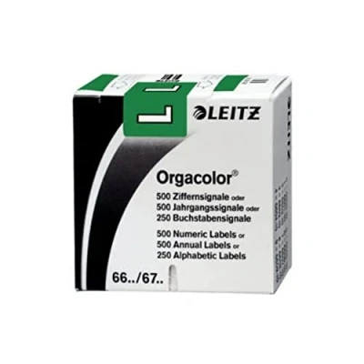 Obrázek Leitz 66211000 Orgac Tricolor písmeno signální L, 250 ks, tmavě zelená