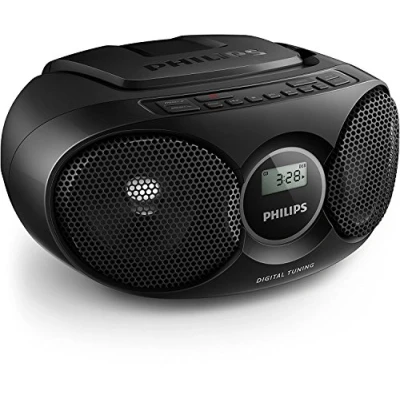 Obrázek CD přehrávač Philips AZ215C/12 (rádio, 3 watty) černá