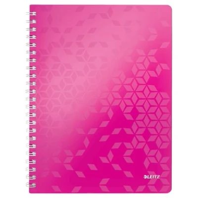 Obrázek Leitz 46370023 Kollegblock WOW, A4, PP, linkovaný, bezdřevý, 80 listů, růžová metalíza
