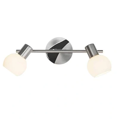 Obrázek BRILLIANT Lampa Tiára Spotrohr 2flg železo/bílá 2x D45, E14, 40 W, vhodné pro kapkové lampy (nejsou součástí dodávky) otočné hlavy