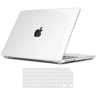 Obrázek TECOOL pouzdro Pro MacBook 14&quot; 2023 2021 model A2992 A2918 A2779 A2442 s M3 M2 M1 Pro/Max Chip, ultratenká tvrdá skořepina ochranné Transparentní Case Cover, křišťálově čiré