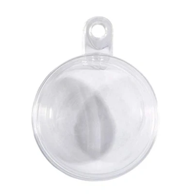 Obrázek Rayher 39468800 plastových kuliček, dělitelné, Ø 8 cm, sada 6 kusů, plastové kuličky k naplnění, transparentní, akrylové se závěsným očkem, dekorační koule průhledné, vánoční dvoudílné