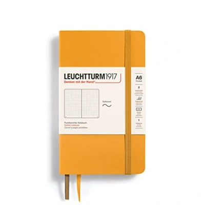 Obrázek LEUCHTTURM1917 365646 Poznámkový blok Pocket (A6), měkké desky, 123 očíslovaných stran, Rising Sun, Dotted