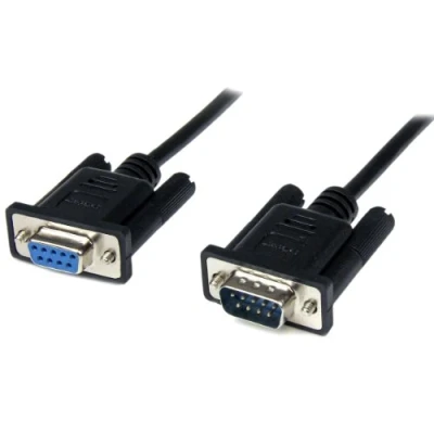Obrázek StarTech.com 2m Seriell DB9 RS 232 nulový modemkabel, černý, konektor/zdířka, 9 Pin null Modem kabel