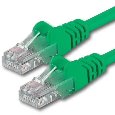 Obrázek 1aTTack.de 5m zelený 1 kus CAT.6 CAT6 ethernet Lan síťový kabel 1000 Mbit/s propojovací