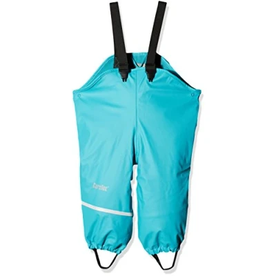 Obrázek CareTec Unisex dětské kalhoty do deště pro miminka a děti, nepromokavé kalhoty, fleece lined, tyrkysová (968)