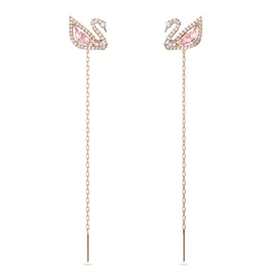 Obrázek Swarovski Kolekce Dazzling Swan, Růžové zlato, zirkony, Křišťál
