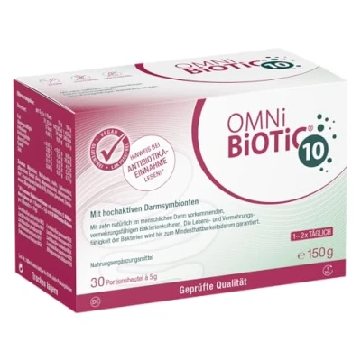 Obrázek OMNi BiOTiC 10 30 porcí (150 g) kmenů bakterií miliard v denní dávce prášek s inulinem veganské bez lepku laktózy pro každodenní použití