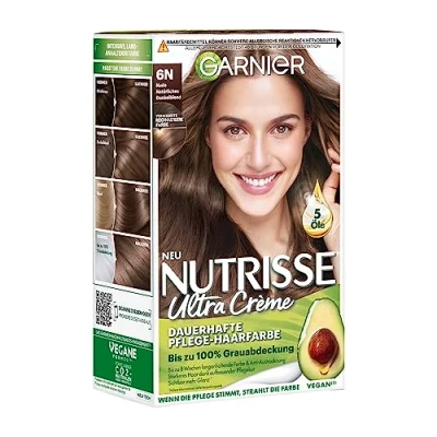 Obrázek Garnier Nutrisse permanentní pečující barva na vlasy s výživnými ovocnými oleji, barvení 8 týdny držení, ultra krémová barva, 8. 11 Light Ashy Blonde