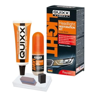 Obrázek Quixx Headlight Restoration Kit / sada pro obnovu světlometů, žlutá