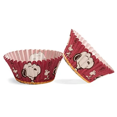 Obrázek Snoopy 339243 Pack 50 Muffinförmchen Cupcakes Papier braun 5 x 3 cm